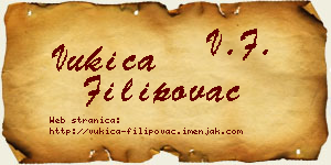 Vukica Filipovac vizit kartica